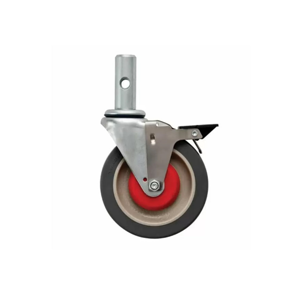 5 Inch Swivel Caster With Brake - Polyurethane Flat Tread