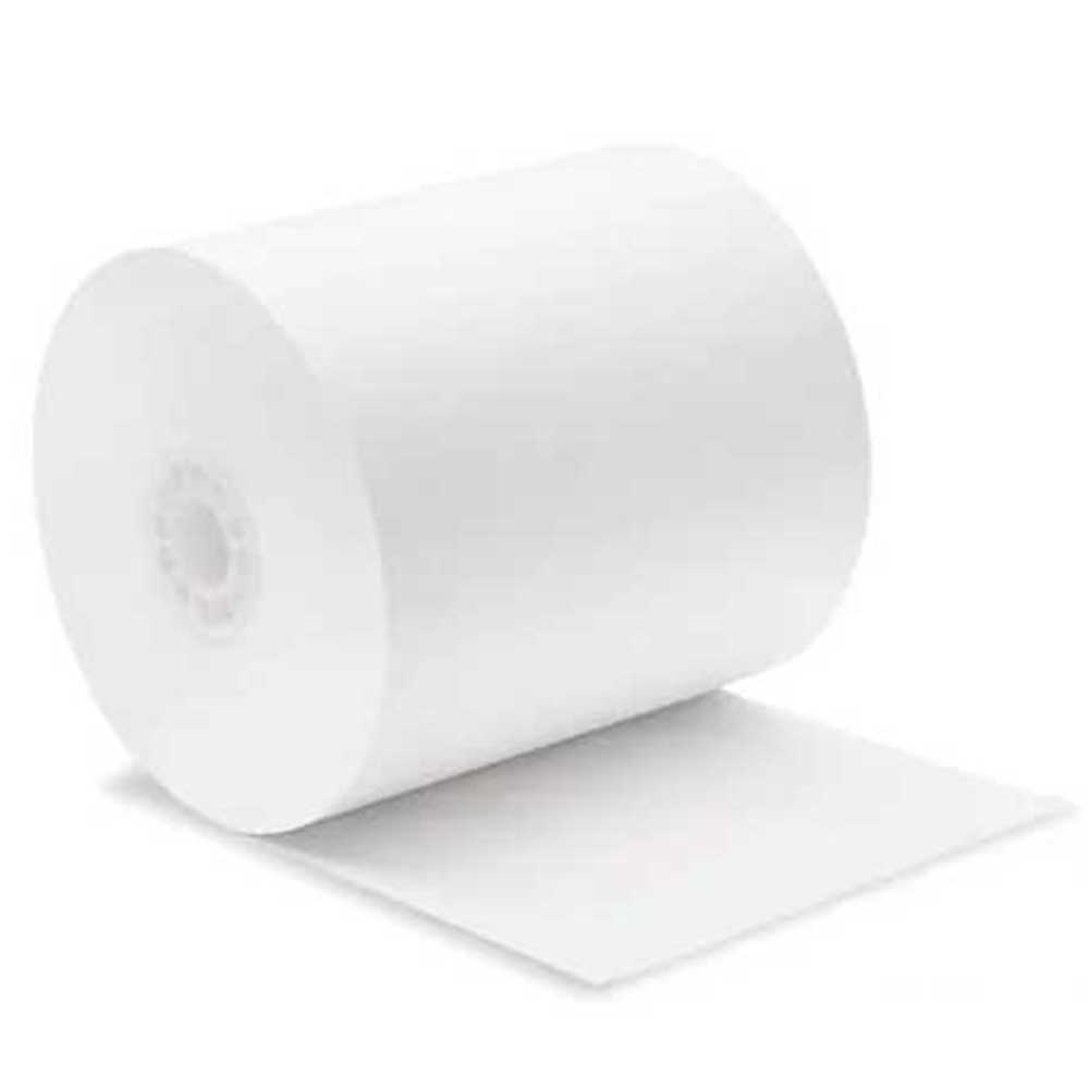 3'' x 165' -1-ply Bond - Kitchen Cash Register Paper (50 Rolls)
