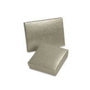 3 1/2 x 3 1/2 x 2 Silver Linen Jewelry Box