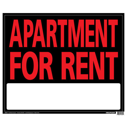 Apartment For Rent 19 x 24" Sign