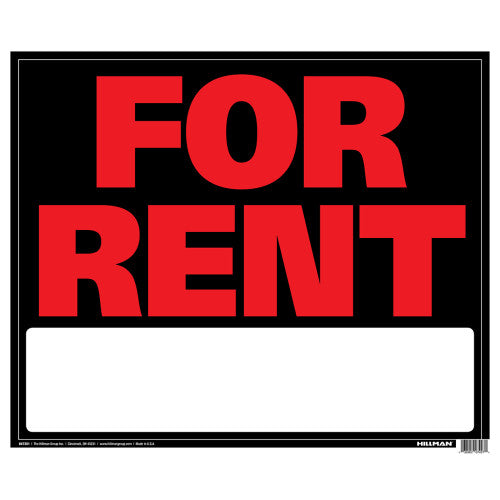For Rent 19 x 24" Sign