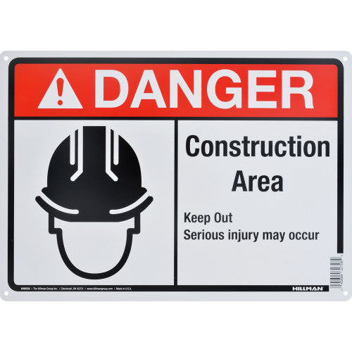 Danger Construction Area 10 x 14