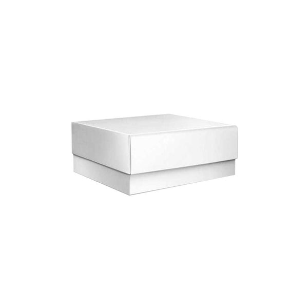 8 x 8 x 3 White Two Piece Gift Box