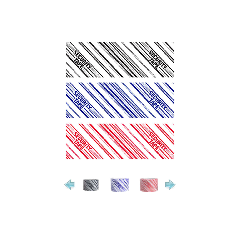 Stop Tape If Seal Is Broken 2.0 Mil - 3'' x 110 yds - Red on White-Striped Tape