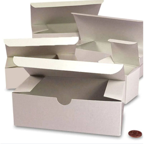 9 x 4 1/2 x 4 1/2 White High Gloss Tuck Top Gift Boxes