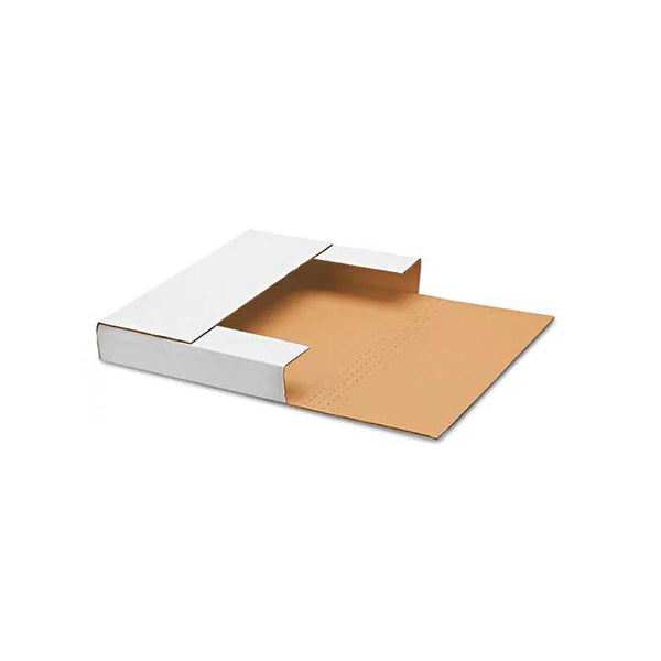15 1/8 x 11 1/8 x 1/2 - 2 White Easy Fold Mailers