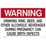 Drinking Wine, Beer and Other Alcoholic 14 x 10" Sign