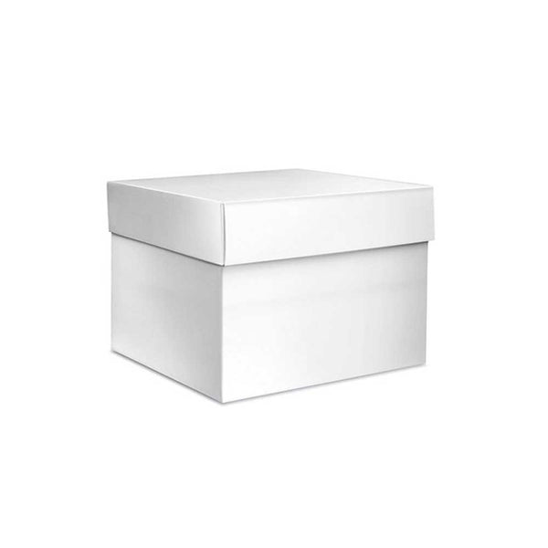12 x 12 x 12 White Two Piece Gift Box