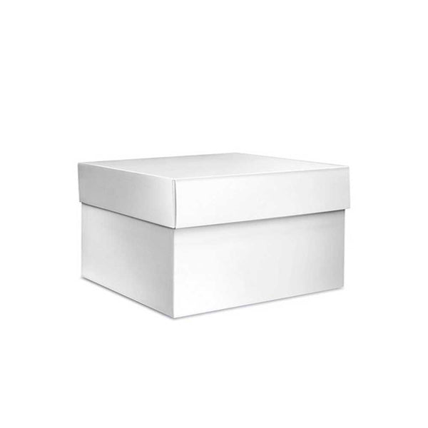 13 1/2 x 13 1/2 x 9 White Two Piece Gift Box