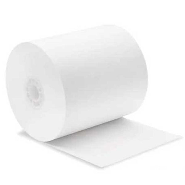 3'' x 165' -1-ply Bond - Kitchen Cash Register Paper (50 Rolls)