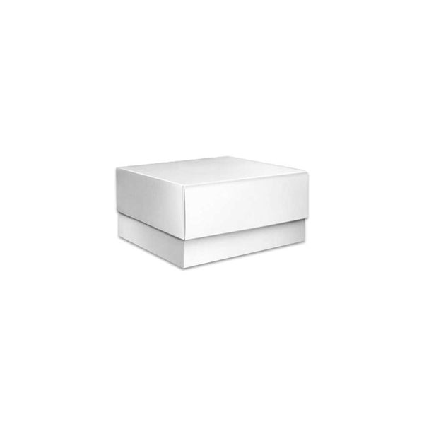 4 x 4 x 3 White Two Piece Gift Box