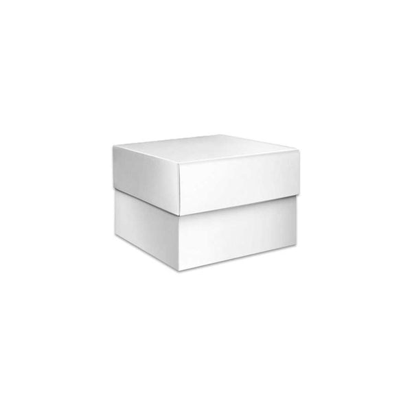 4 x 4 x 6 White Two Piece Gift Box