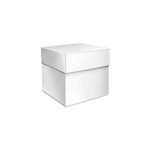 4 x 4 x 9 White Two Piece Gift Box