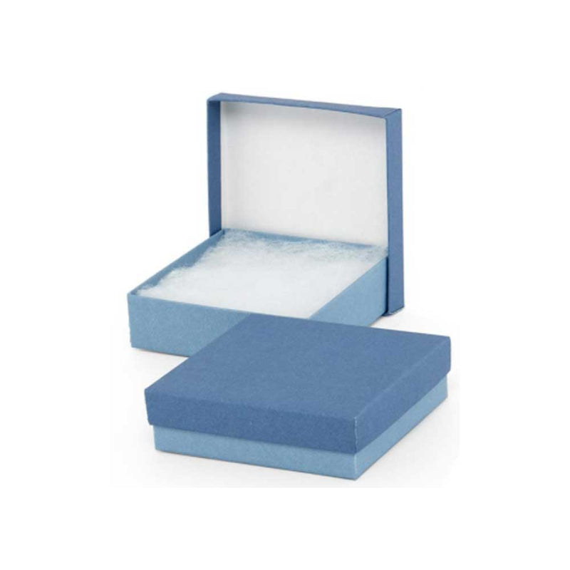 5 1/4 x 3 3/4 x 7/8 Cobalt/Light Blue Jewelry Box