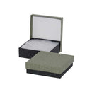 5 1/4 x 3 3/4 x 7/8 Gray/Charcoal W/ Rough Fiber Finish Jewelry Box