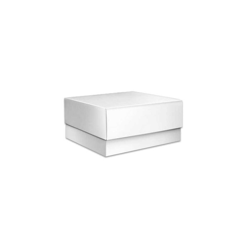 5 x 5 x 3 White Two Piece Gift Box