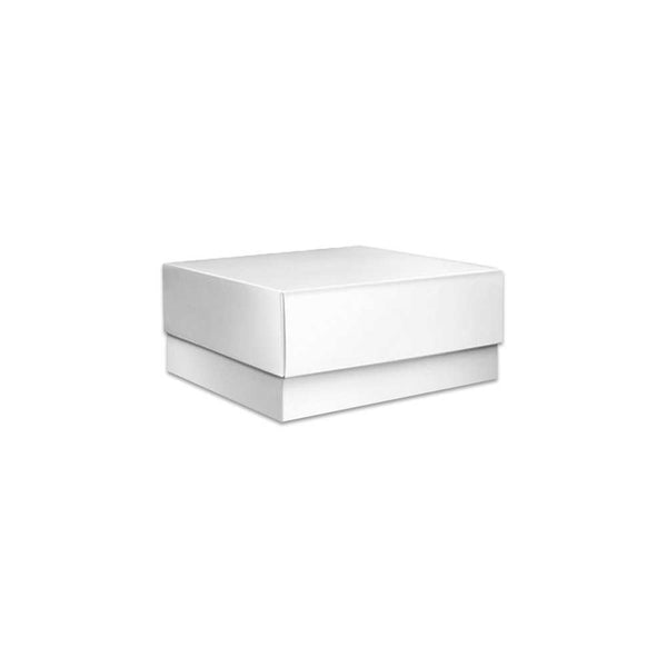 6 x 6 x 3 White Two Piece Gift Box