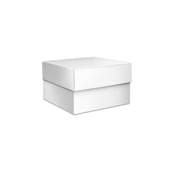 6 x 6 x 6 White Two Piece Gift Box