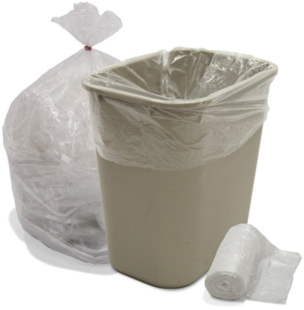 8-10 Gallon 0.58 Mil Trash Liner Eco -Clear -Qty/Case=1000