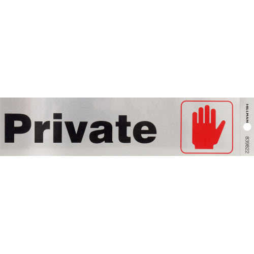 Private 2 x 8" Sign