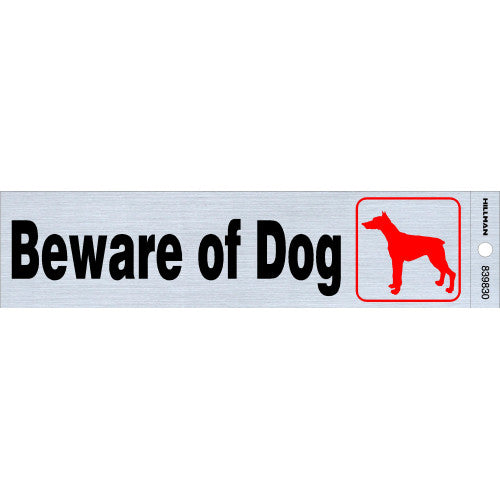 Beware Of Dog Sign - 2 x 8" Caution Sign