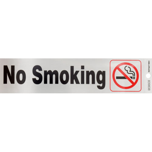 No Smoking with Symbol 2 x 8" Sign