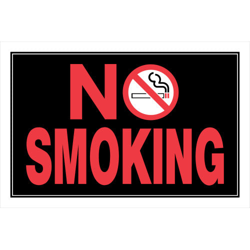 No Smoking with Symbol 8 x 12" Sign