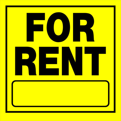 For Rent 11 x 11" Sign