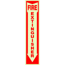 Glow in the Dark Fire Extinguisher 4 x 18" Sign