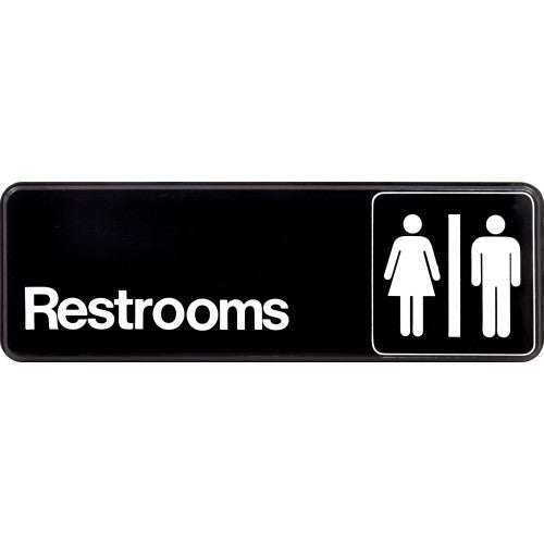 Unisex Restroom 3 x 9" Sign