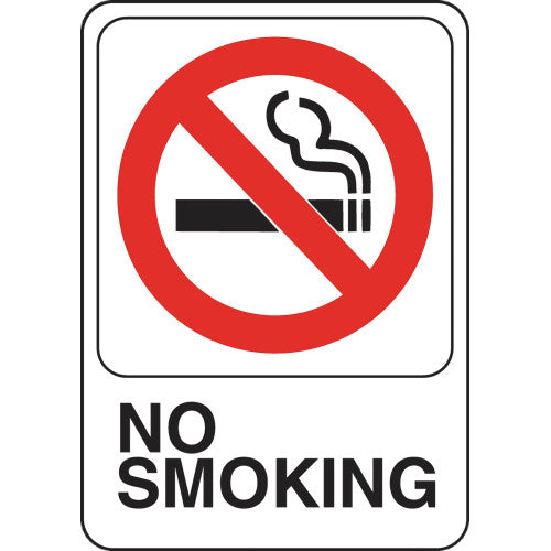 No Smoking with Symbol 5 x 7" Sign