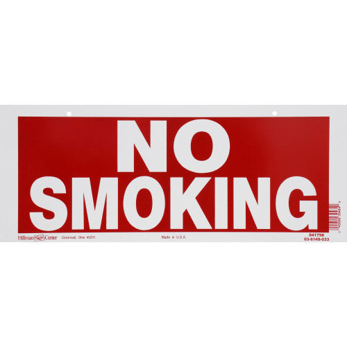 No Smoking 6 x 15" Sign