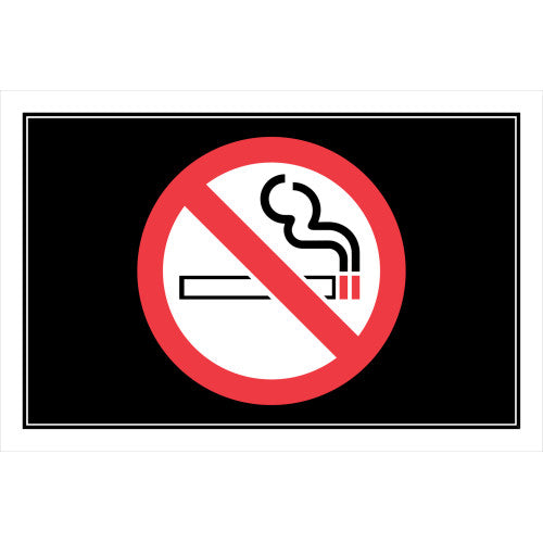 International No Smoking Symbol 8 x 12" Sign
