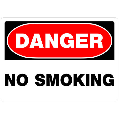 Danger No Smoking 10 x 14" Sign