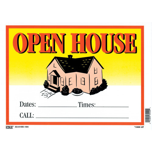 Open House 10 x 14" Sign