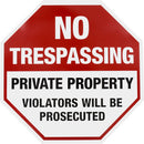 No Trespassing 12 x 12" Caution Sign