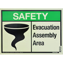 Glow in the Dark Evacuation 10 x 14" Sign