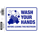 Wash Hands 4 x 6" Sign