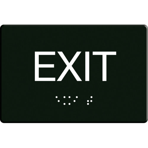 Exit with Braille 6 x 9" Sign