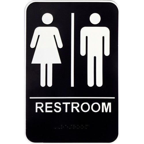 Unisex Restroom 6 x 9" Sign