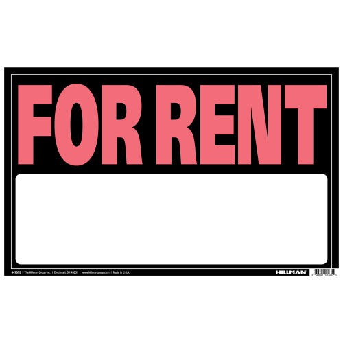 For Rent 12 x 19" Sign