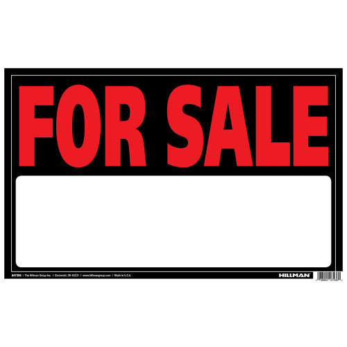 For Sale 12 x 19" Sign