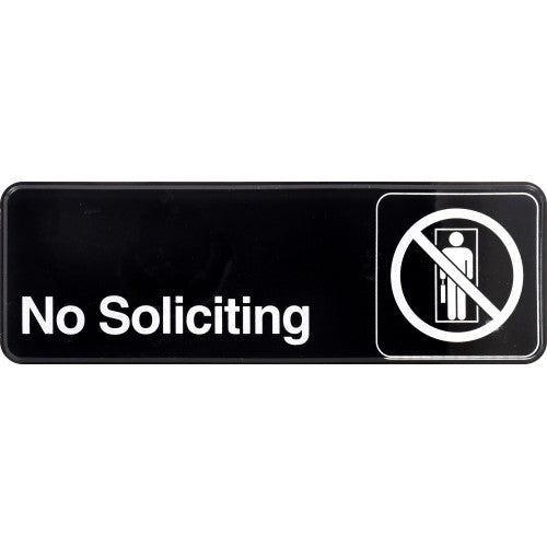 No Soliciting 3 x 9" Sign