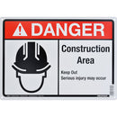 Danger Construction Area 10 x 14" Caution Sign
