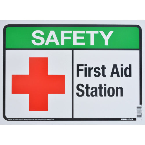 First Aid Station 14 x 10" Sign