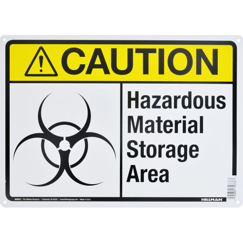 Hazardous Material Storage Area 10 x 14" Caution Sign