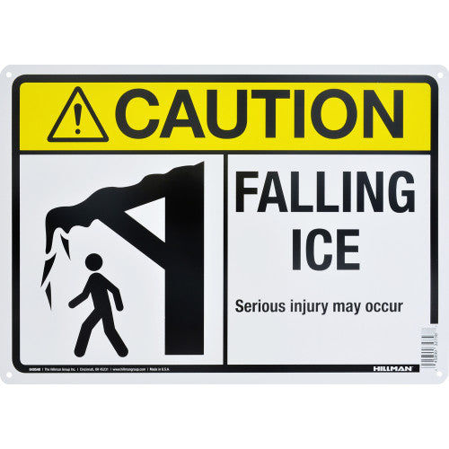 Falling Ice 10 x 14" Caution Sign