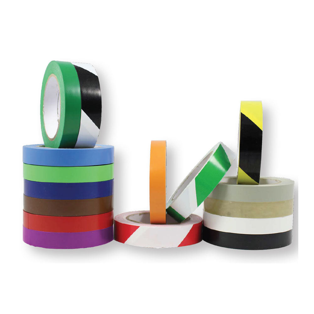 Aisle Marking Vinyl Solid Colors Tape 6.0 Mil - 3/8'' x 36 yds - Yellow Tape