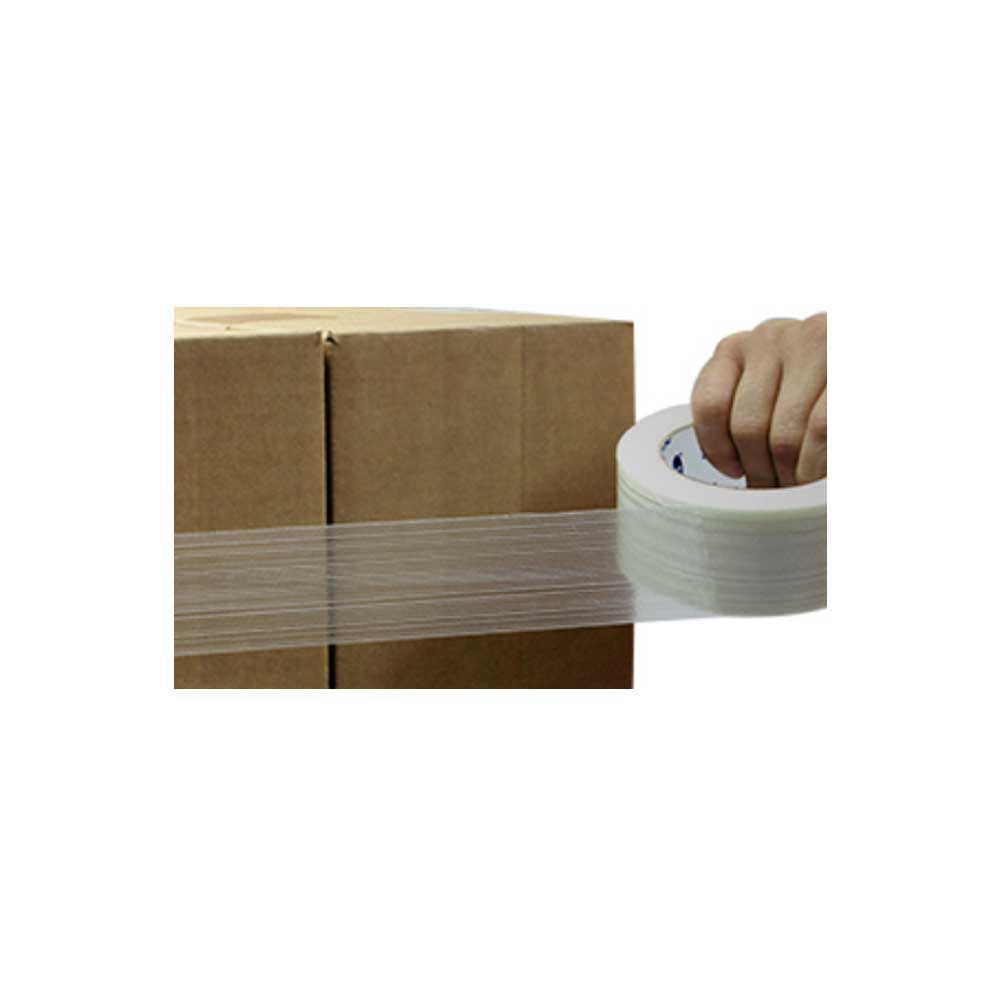 Filament #175 Tape 5.5 Mil - 1'' x 60 yds - Clear With Strings Tape