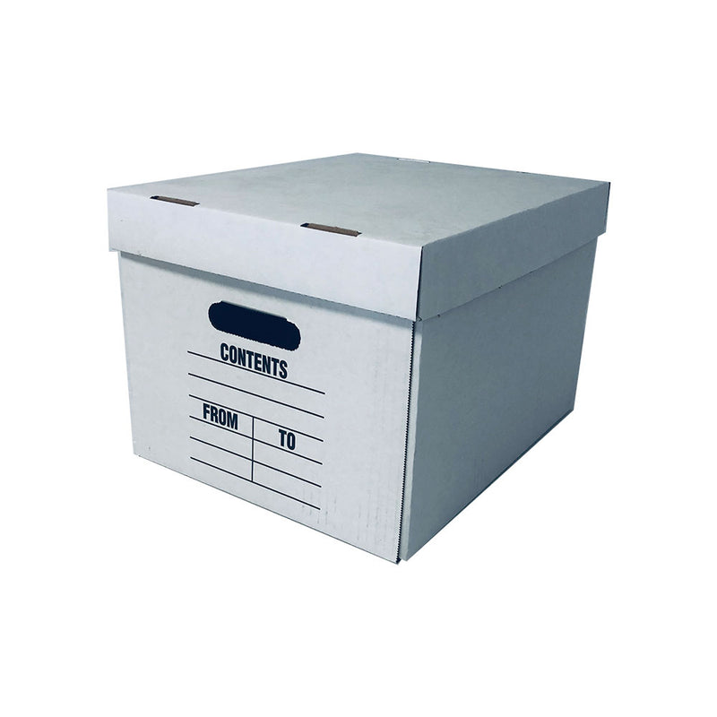 Storage File Boxes With Lid White - 15 x 12 x 10''